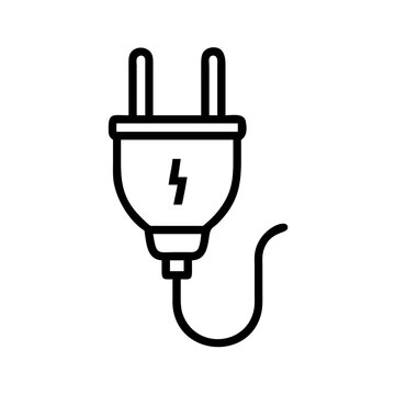 electric plug and socket icon vector illustration
