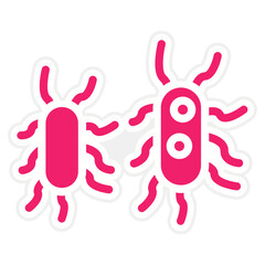 Bacteria Icon Style
