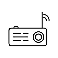 retro radio icon vector illustration
