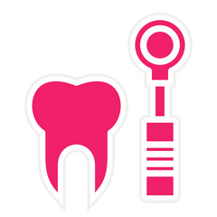 Mouth Mirror Icon Style