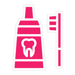 Tooth Paste Icon Style