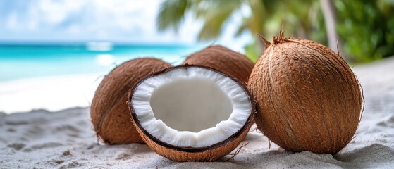 Tropical Beach Coconuts:  A Taste of Paradise