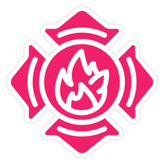 Firefighter Badge Icon Style