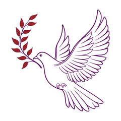 Obraz premium dove of peace vector illustration