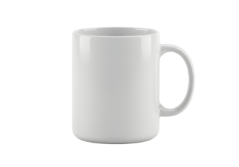 Plain white coffee mug
