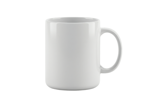 Plain white coffee mug