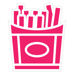 French Fries Icon Style