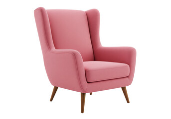 Pink wingback armchair (1)