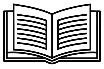  Magazine flat and line icons set Open magazine symbol Vector