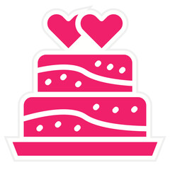 Wedding Cake Icon Style