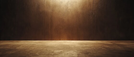 Illuminated Brown Concrete Studio Backdrop: A Versatile Mockup for Product Displays and Graphic Designs