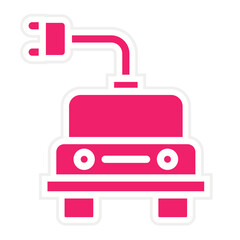 Electric Car Icon Style