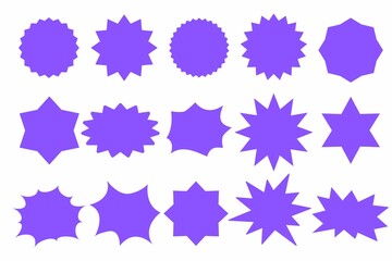set purple sale discount,special price, shopping campaign, heading title, sticker stamp spikes, speech bubble, frame pop stylish surprise, price sticker, sale sticker, tag,labels on white background. 