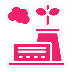 Green Factory Icon Style