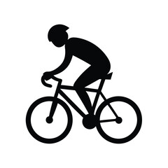 Obraz premium Cyclist Doing Wheelie Silhouette Vector Art