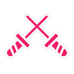 Fencing Sports Icon Style