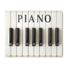Naklejka premium piano keys on white background