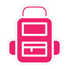 Army Backpack Icon Style