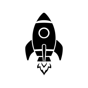 space rocket vector illustration icon design, silhouette, clipart