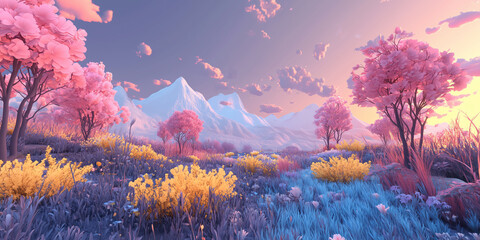 Sleek Threedimensional Visual Environment Illustrating