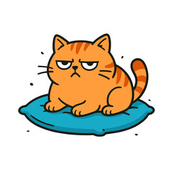 Grumpy orange cat