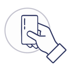 Card in Hand. Secure Transaction ,Payment Security Vector illustration