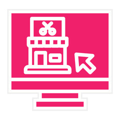 Naklejka premium Online Booking Icon Style