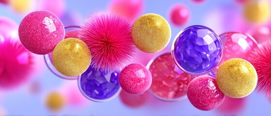 Colorful abstract illustration of bubbles and spheres vibrant environment artistic viewpoint science concept