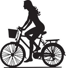 Obraz premium Bicycle Vector Silhouette | Bike Clipart SVG | Cycling Graphic DesignMountain & Road Bike Silhouettes | Editable Vector Set for T-Shirts & LogosBicycle SVG Bundle | Vintage & Modern Bike Silhouett