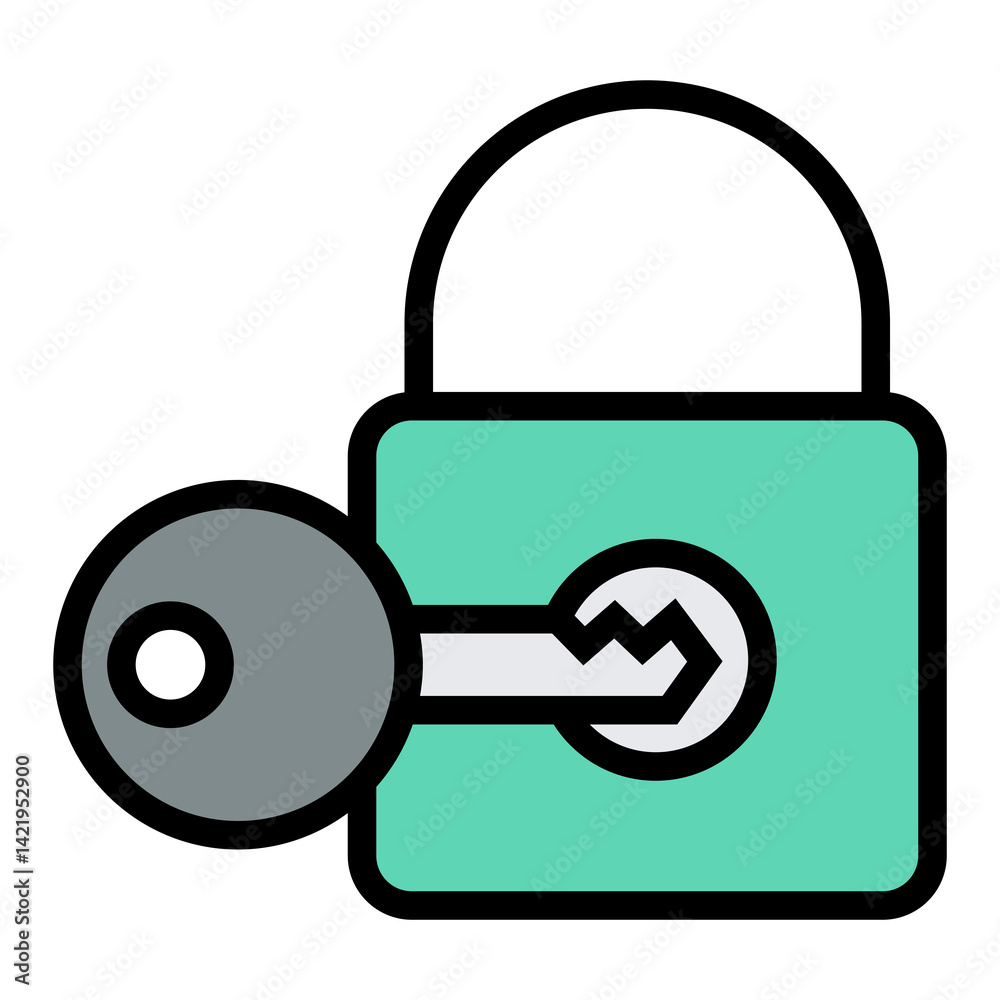 Poster encryption vector icon