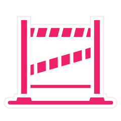 Police Barrier Icon Style