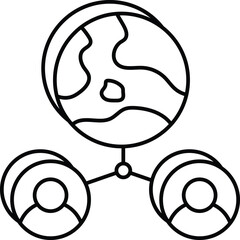 Vectors Networking Line Icons and Pack Illustrations