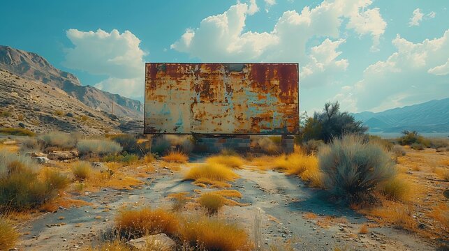 Futuristic billboard marketing campaign featuring Outdoor Advertising Advertising Billboard set against white background hyper realistic depiction of Advertising Companies Billboard their Advertising