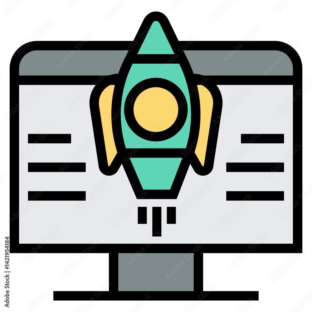 Poster ddos attack vector icon