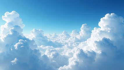 Artistic feeling of white clouds and blue sky