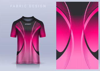 Fabric textile design for Sport t-shirt, Soccer jersey mockup for football club. uniform front view.	