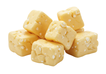 Cheesy treats in cubes