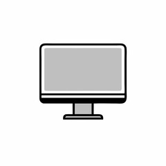 Minimalist desktop illustration, flat vector design