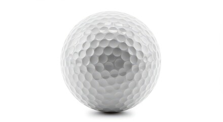 Isolated Golf Ball on White Background for Sport and Recreation