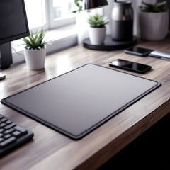 Cloth fabric blank mouse pad mockup