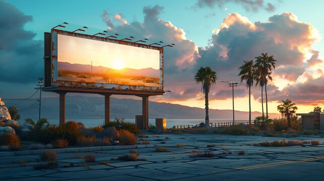 Hyper realistic portrayal of billboard marketing highlighting Outdoor Digital Advertising Billboard Design Billboard white background infographic element showcasing effectiveness of Local Billboard