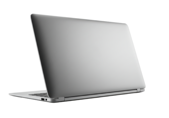 Modern laptop, back view