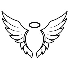 Elegant Angel Wing Vector Illustration