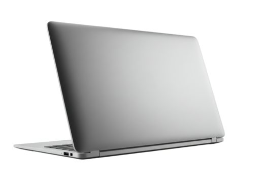 Modern laptop, back view