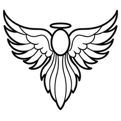 Elegant Angel Wing Vector Illustration