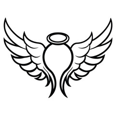 Elegant Angel Wing Vector Illustration