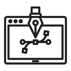 Graphic Design Icon - Vector Illustration,graphic design line