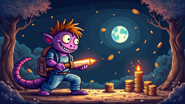 Artistic cartoon adventure visuals