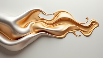 Artistic gold fluid image
