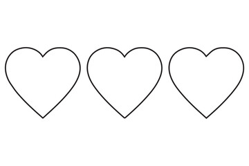 Continues One line drawing of Inter twined hearts in a single continuous line